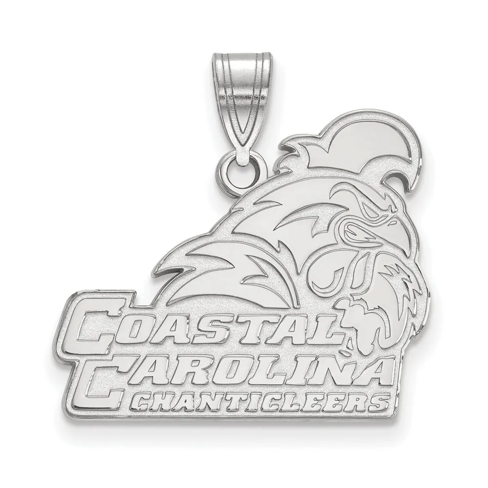 10k White Gold Coastal Carolina U Large Pendant