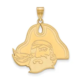 10k Yellow Gold East Carolina U XL Pendant