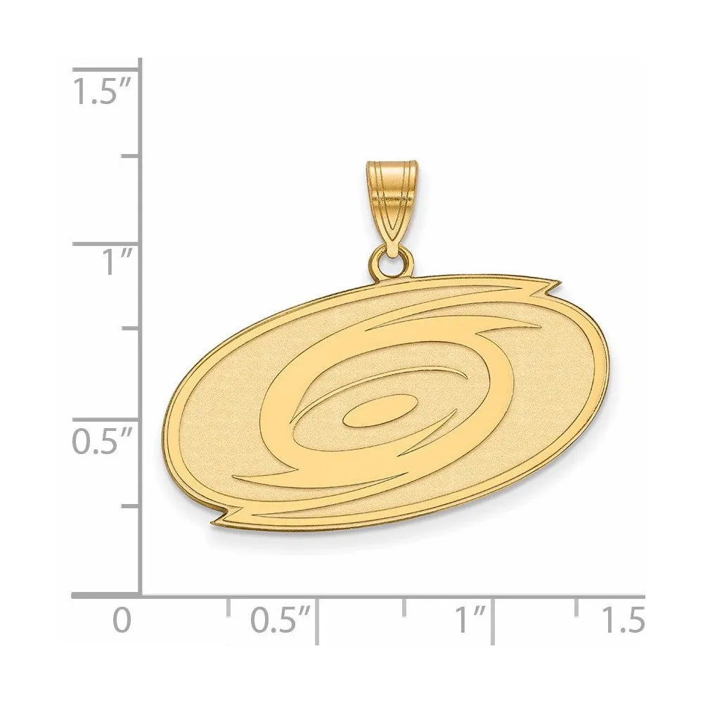 10k Yellow Gold NHL Carolina Hurricanes Large Pendant