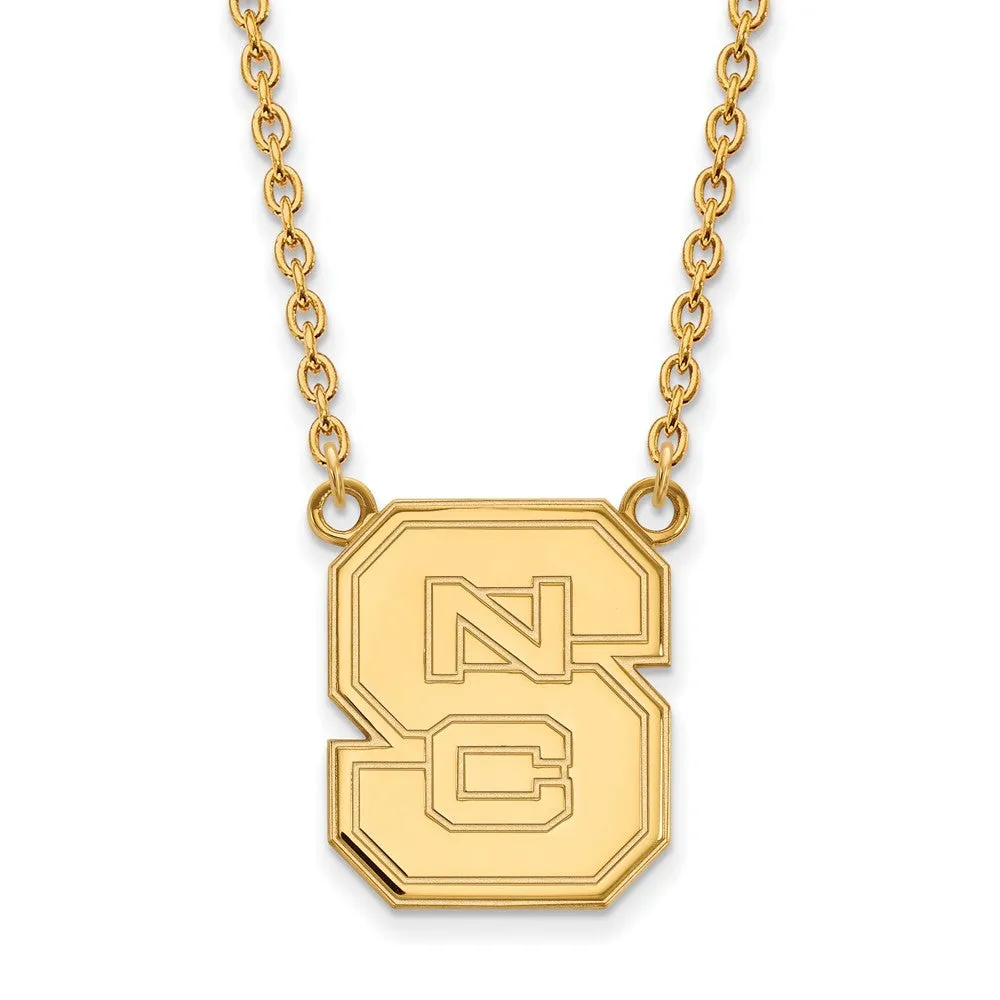 10k Yellow Gold North Carolina Large 'NCS' Pendant Necklace