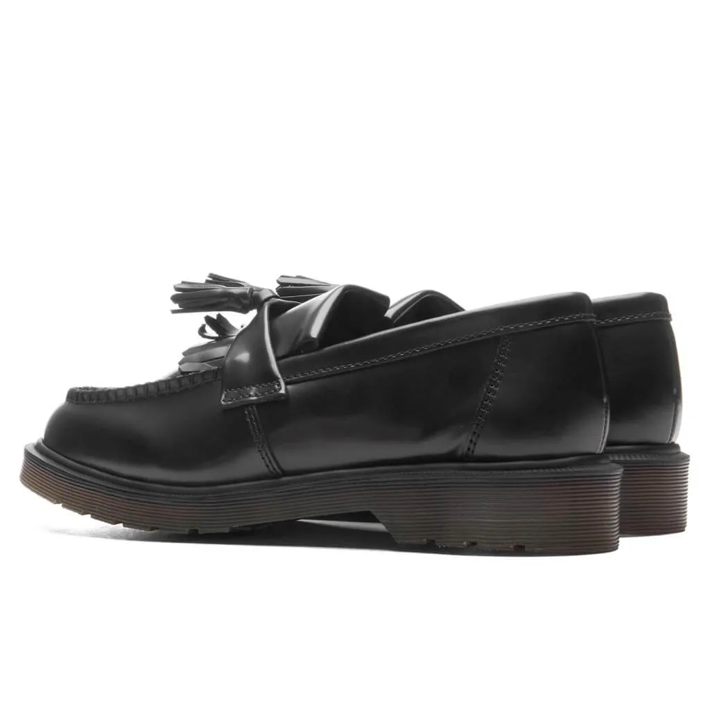 Adrian Smooth Leather Tassel Loafer - Black