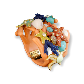 Bracelet with a coral reef theme