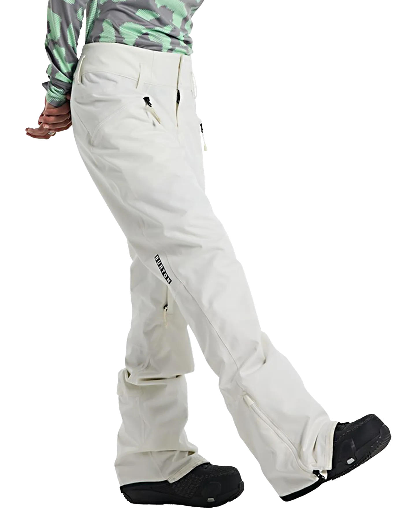 Burton Women's Marcy High Rise Stretch 2L Snow Pants - Stout White | Shop Snow Pants & Suits at Trojan Wake Ski Snow &am