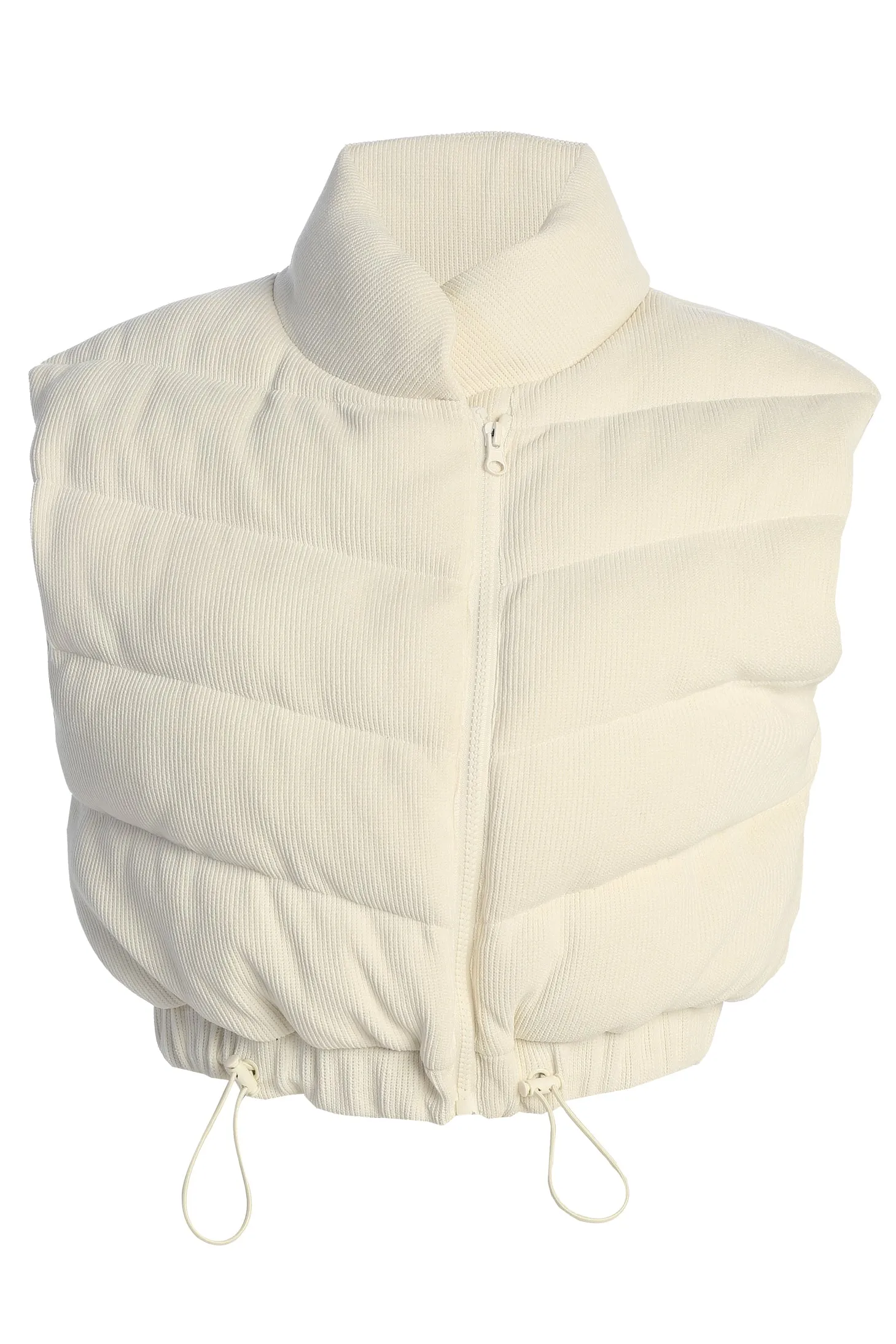 Buttercream Delma Ribbed Puffer Vest