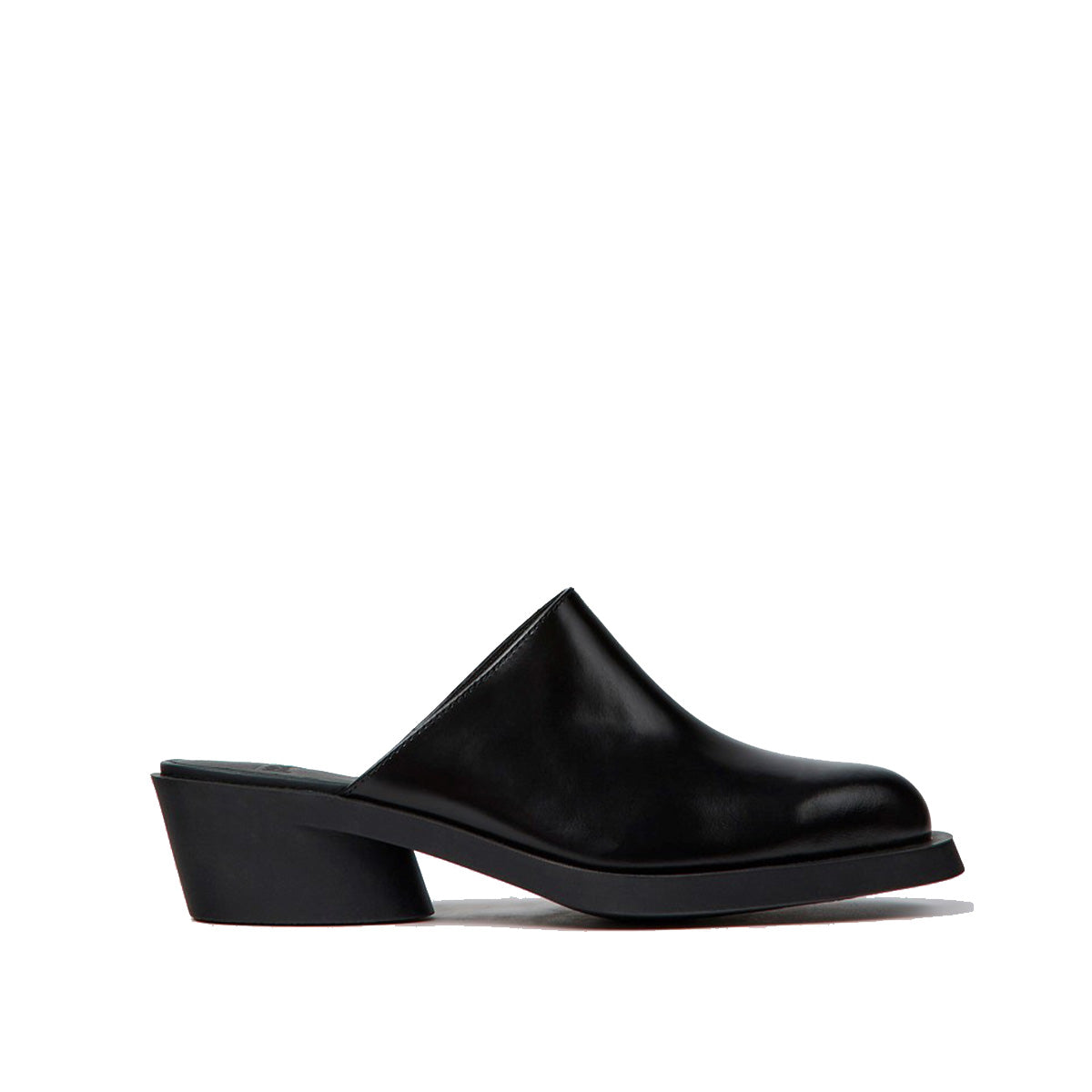 Camper Bonnie Black leather mules for women   