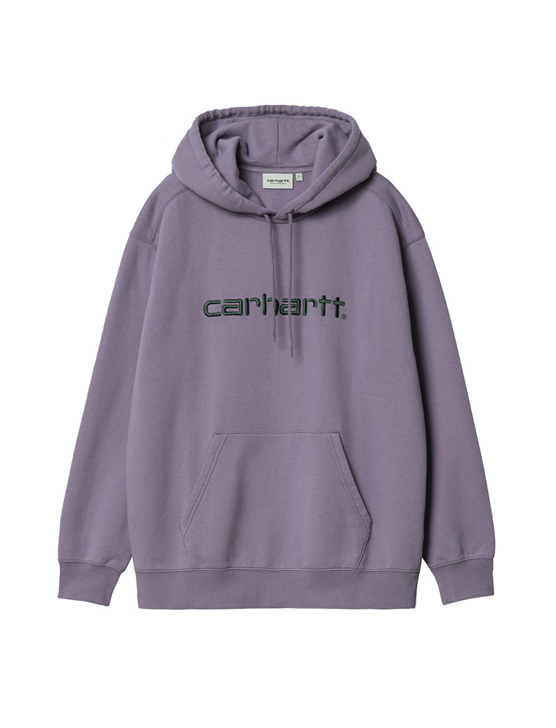 Carhartt WIP Hooded Sweatshirt Glassy Purple / Discovery Green