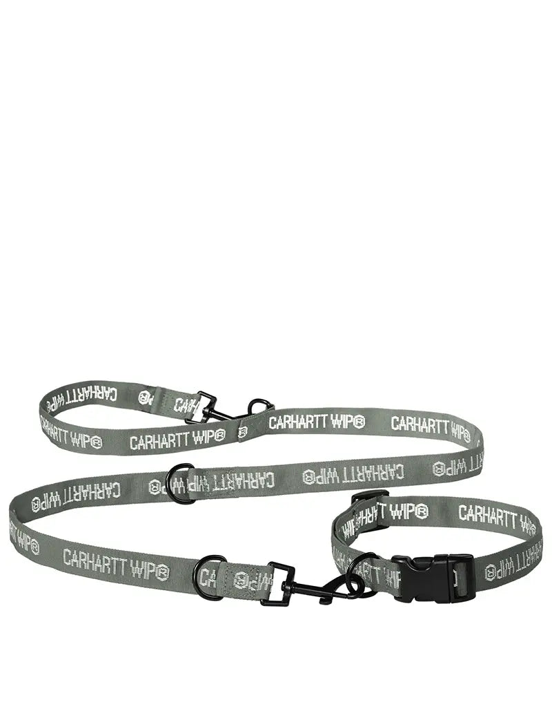 Carhartt WIP Tour Dog Leash + Collar Smoke Green / Reflective