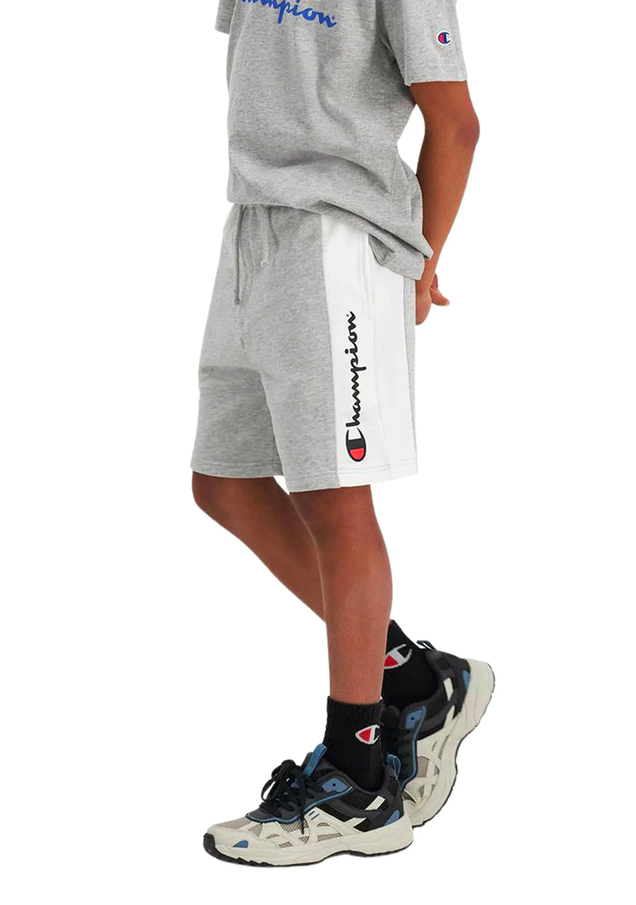 Champion Junior Boys French Terry Panel Shorts <BR> KVUNN A3R