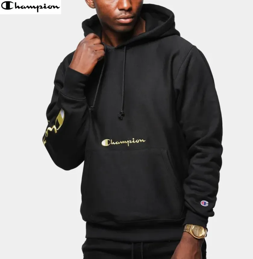 CHAMPION  |Pullovers Long Sleeves Plain Cotton Hoodies