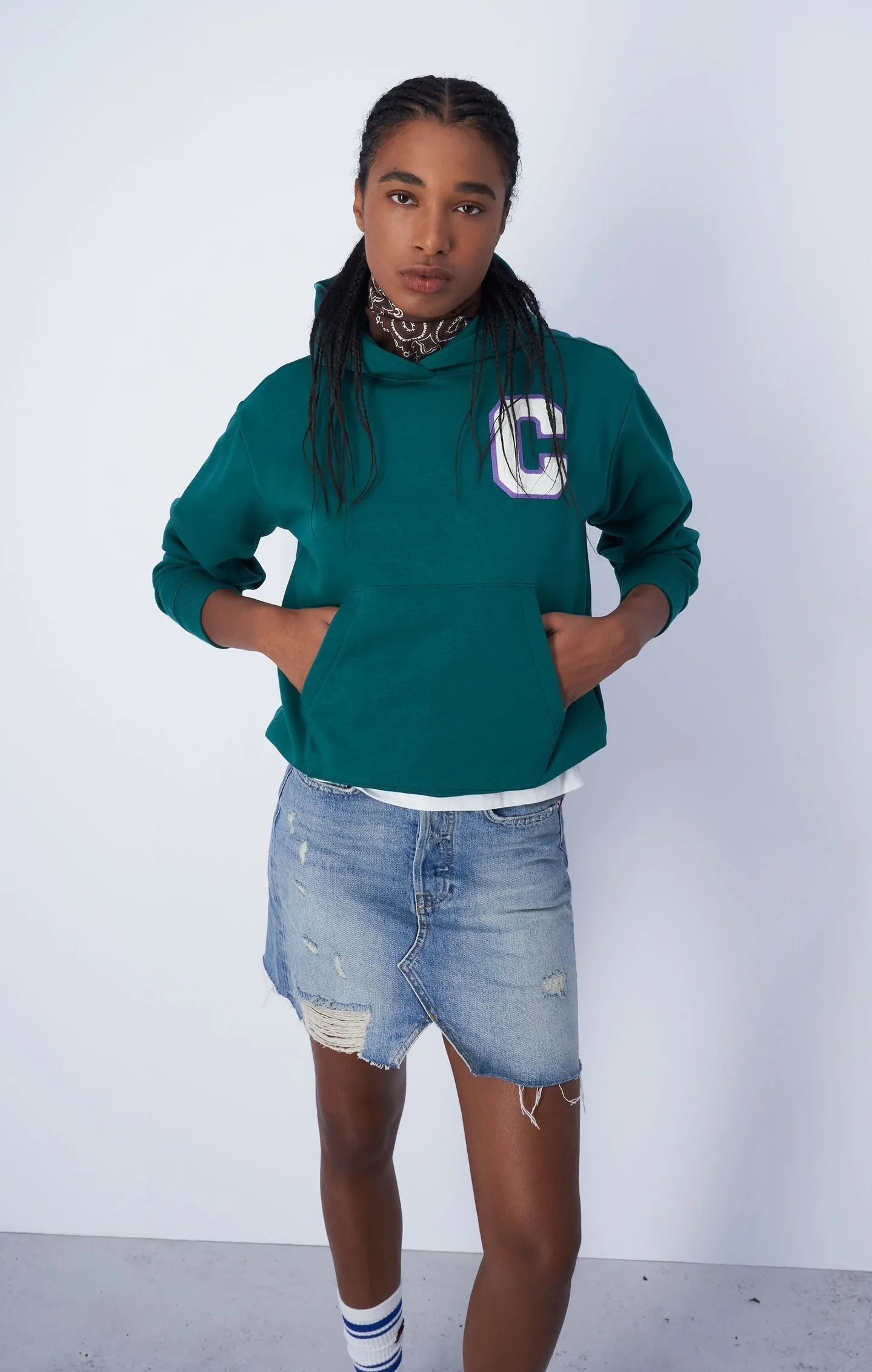 CHAMPION  |Sweat Long Sleeves Cotton Logo Skater Style