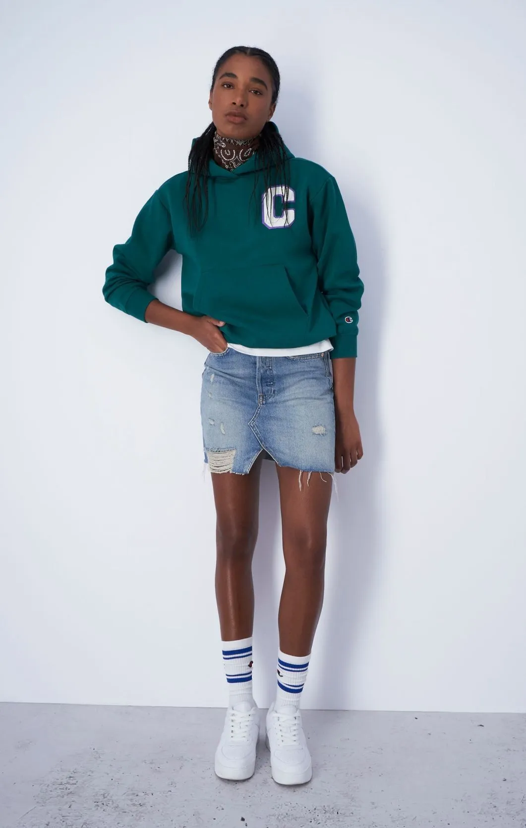 CHAMPION  |Sweat Long Sleeves Cotton Logo Skater Style