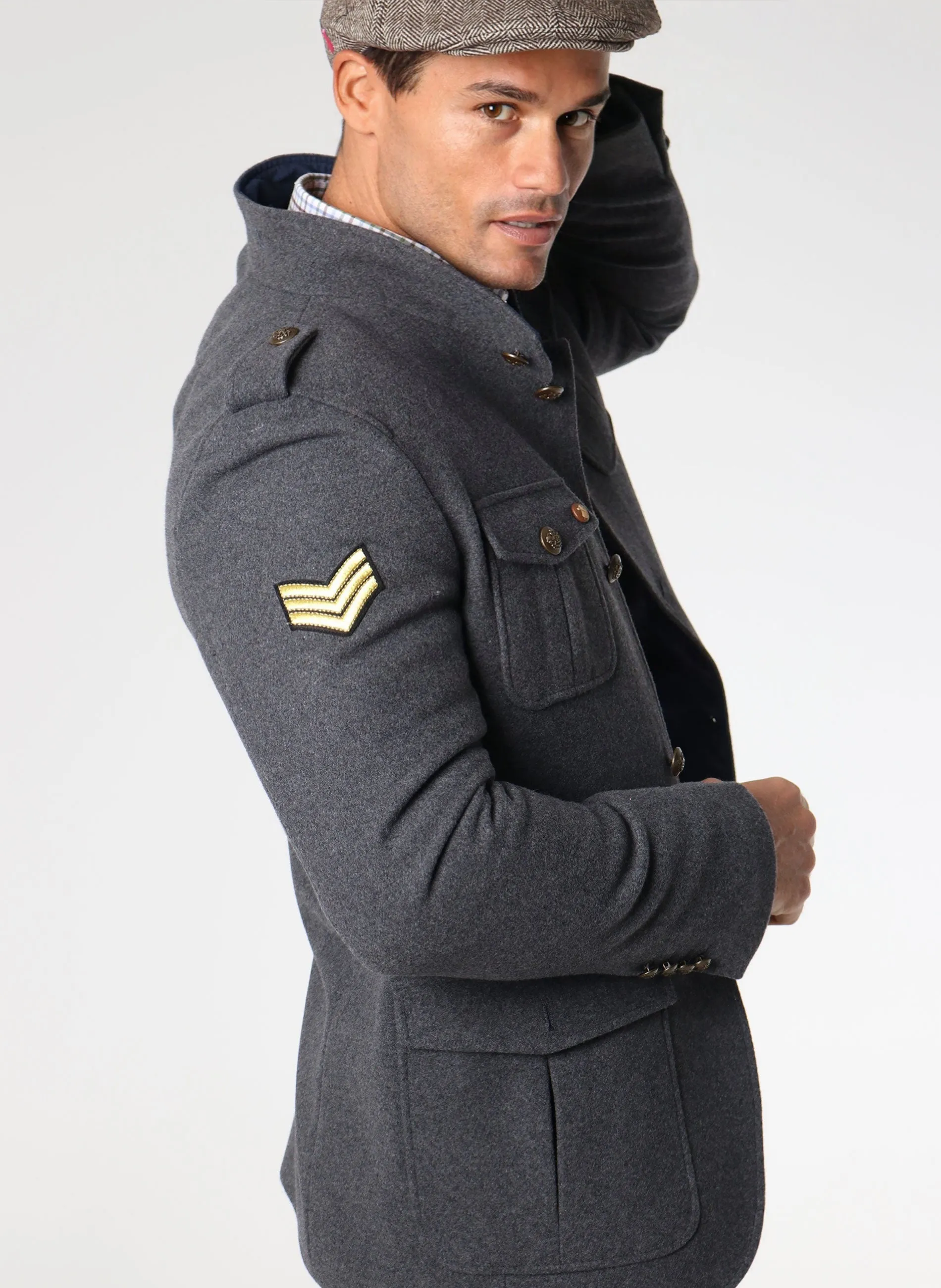 Chaqueta Austriaca Hombre Gris