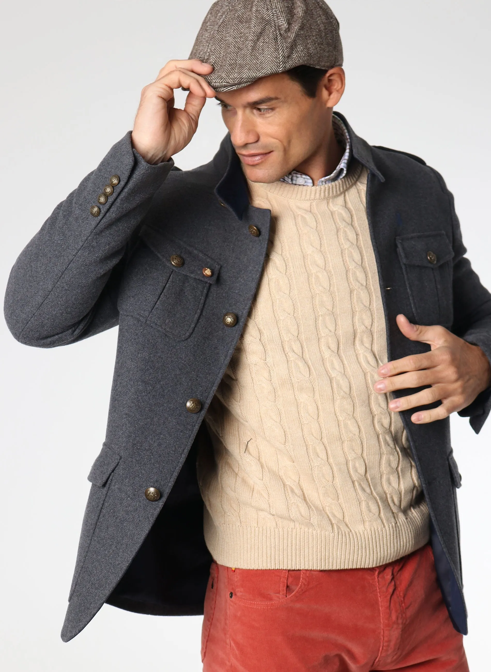 Chaqueta Austriaca Hombre Gris