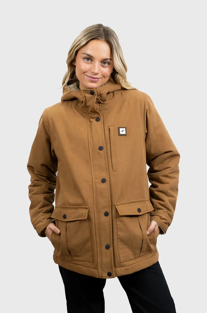 Chaqueta Canvas Reversible Woodstone V2 Camel (Mujer)