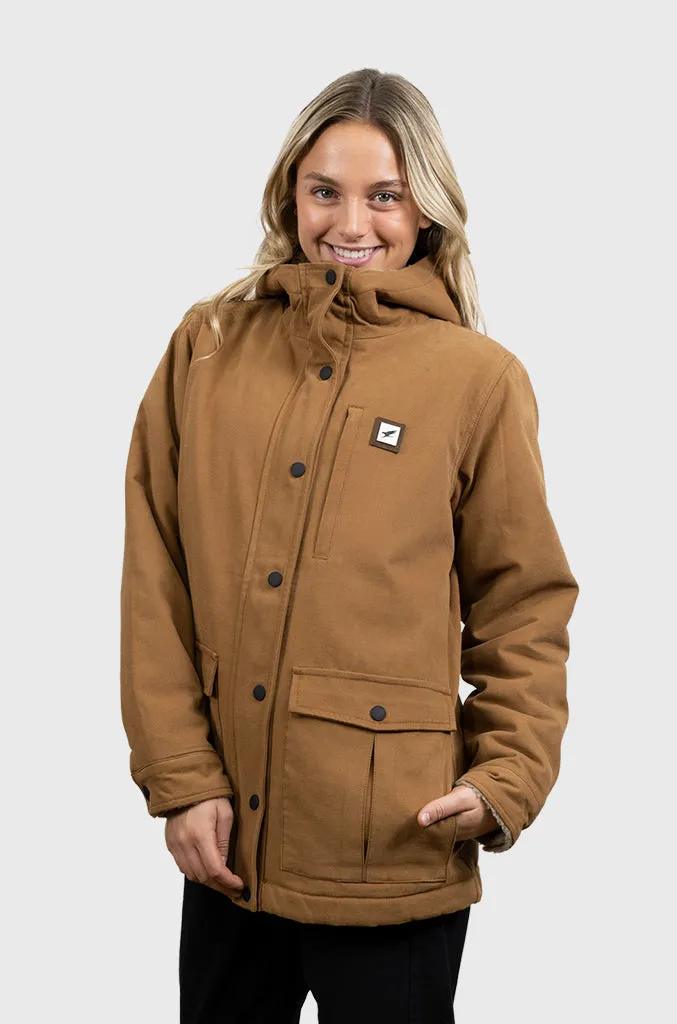 Chaqueta Canvas Reversible Woodstone V2 Camel (Mujer)