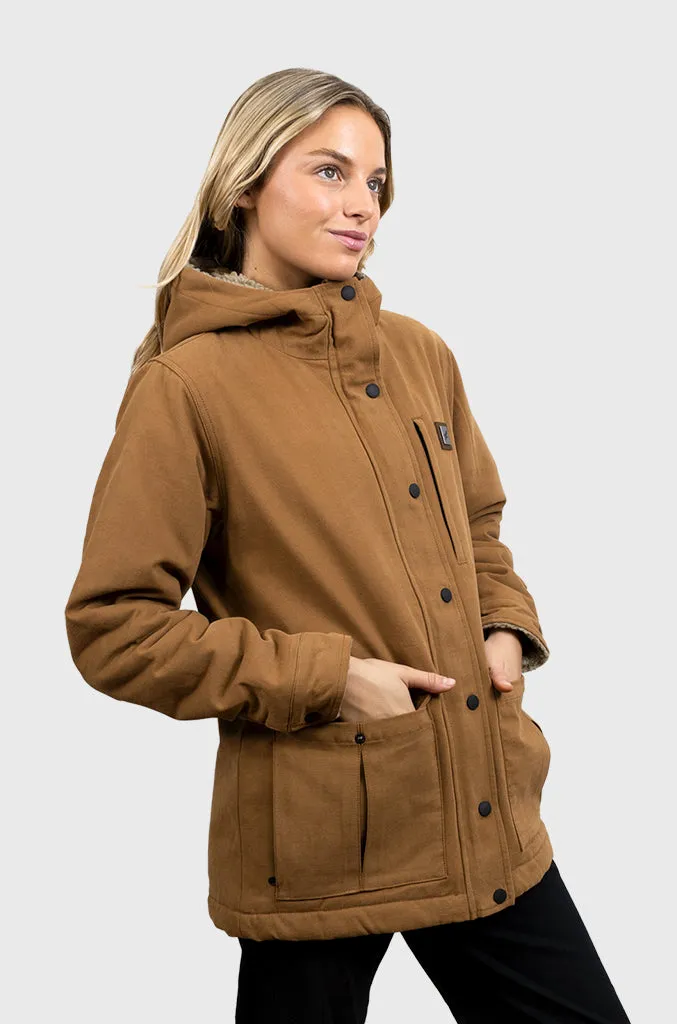 Chaqueta Canvas Reversible Woodstone V2 Camel (Mujer)