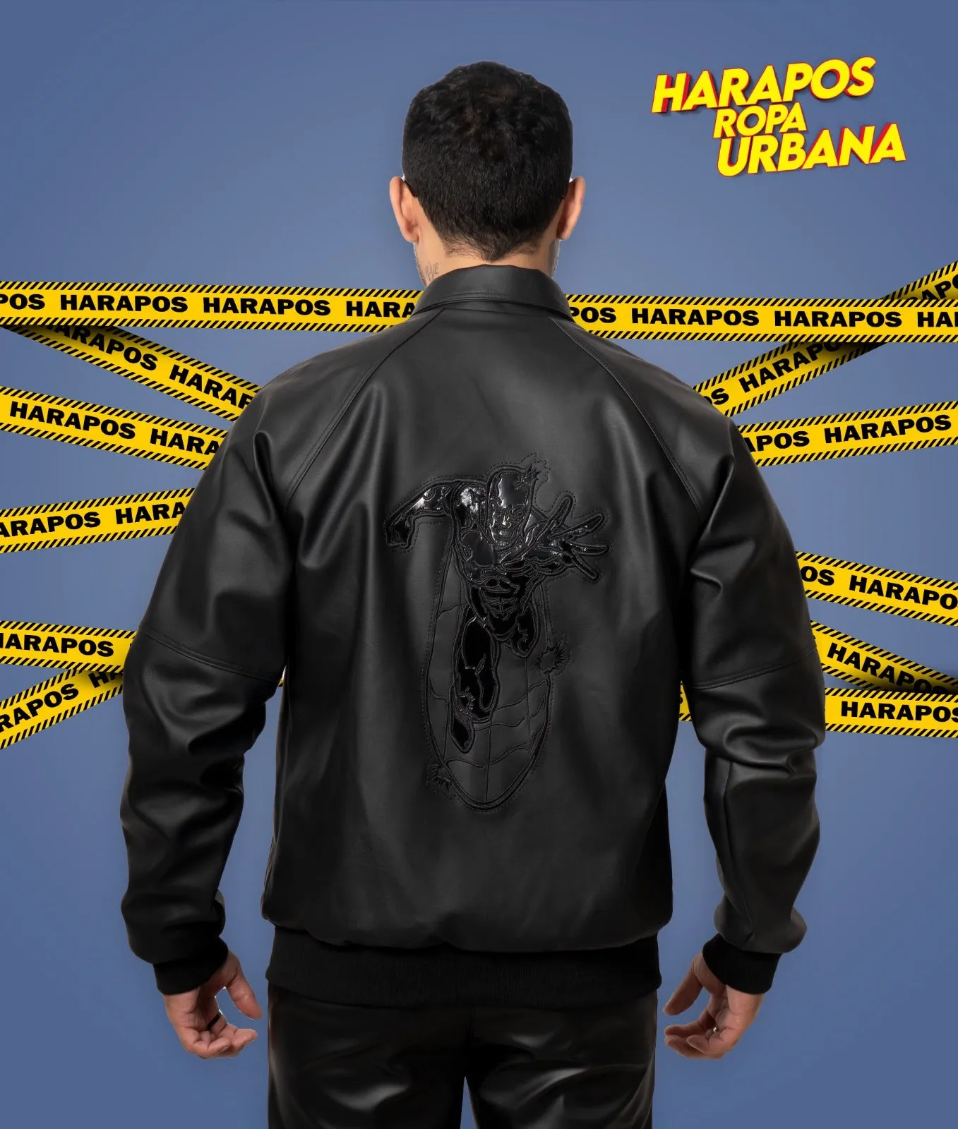 Chaqueta supreme de cuero negra