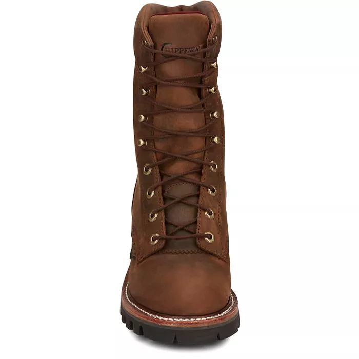 Chippewa Men's Super Dna 9 Plain Toe WP Lace Up Work Boot -Brown- 59406