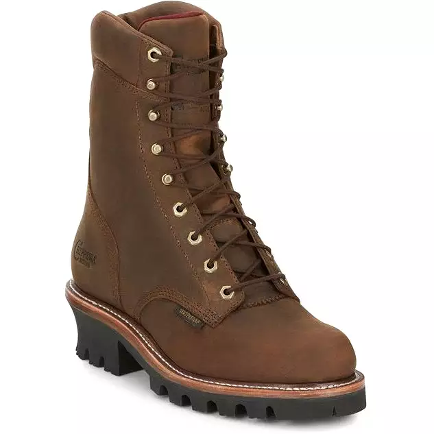 Chippewa Men's Super Dna 9 Plain Toe WP Lace Up Work Boot -Brown- 59408