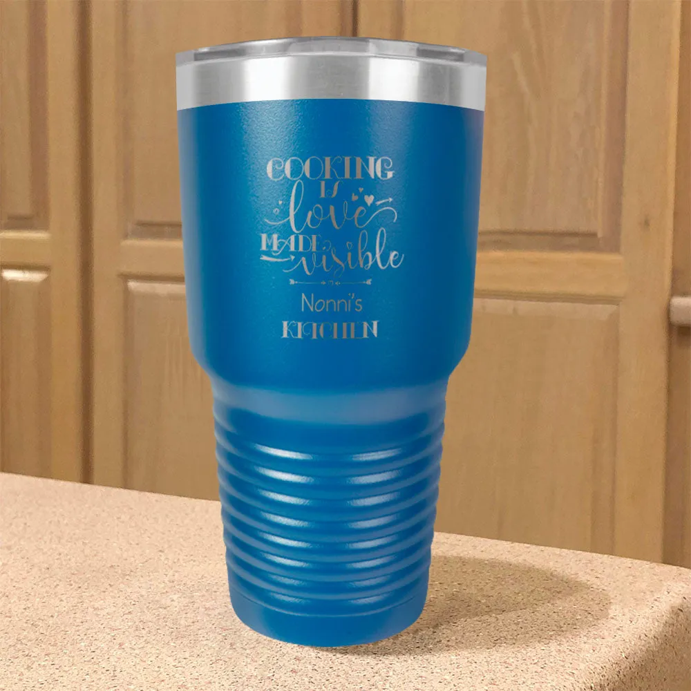 Cooking is Love Personalized Stainless Steel Tumbler