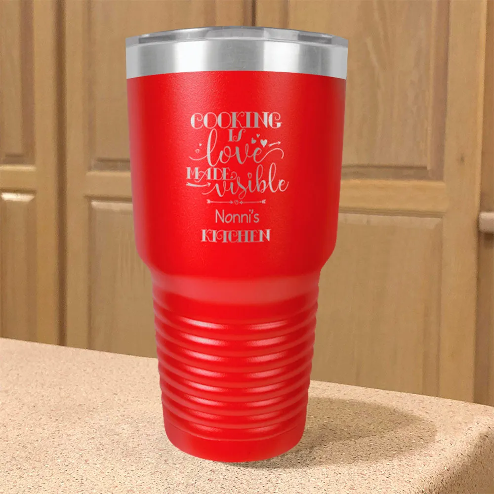 Cooking is Love Personalized Stainless Steel Tumbler