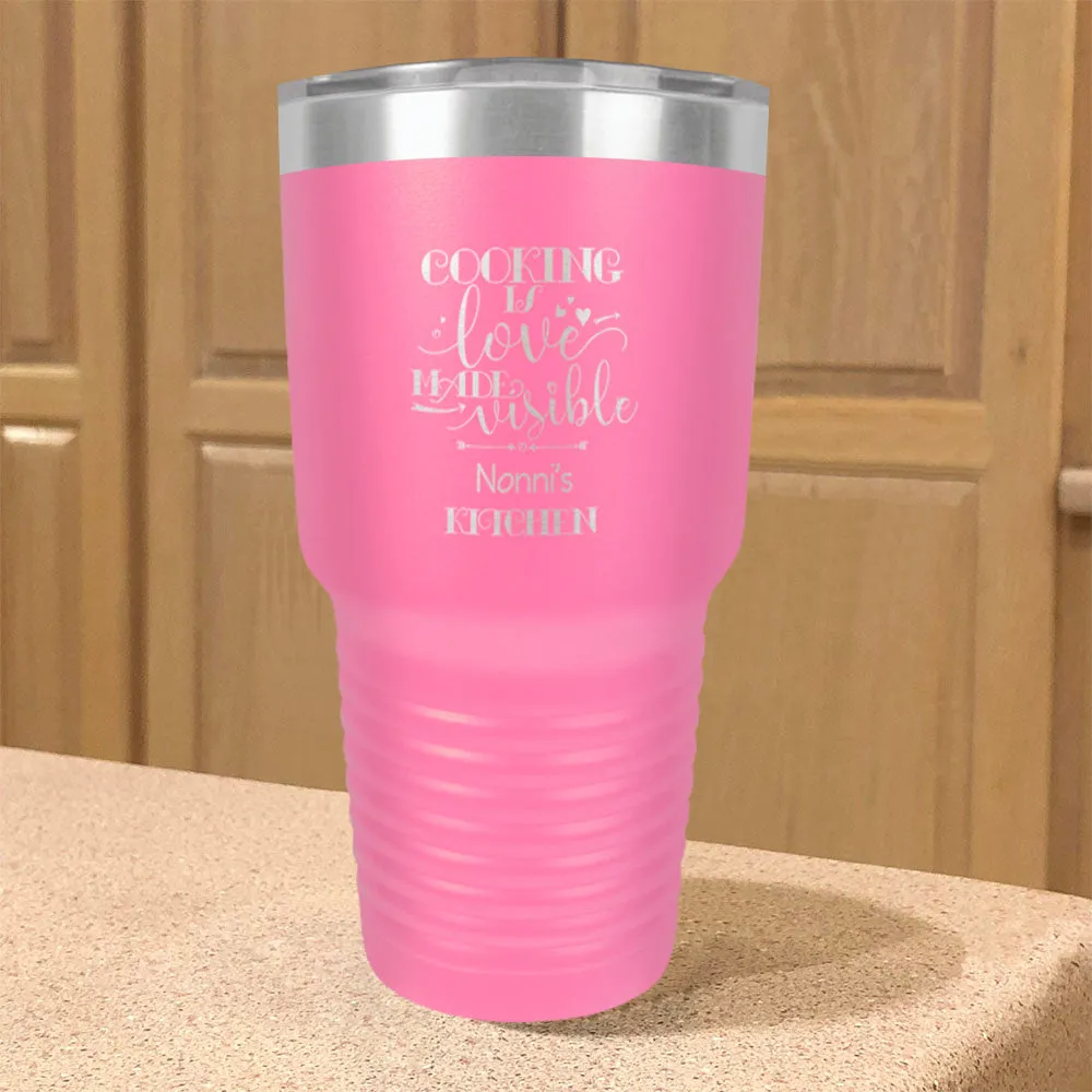 Cooking is Love Personalized Stainless Steel Tumbler