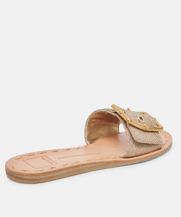 Dolce Vita Dasa Sandal - Light Gold Raffia