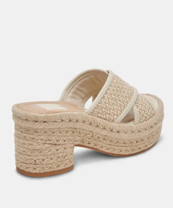 Dolce Vita Eldora Wedge - Natural/White Raffia