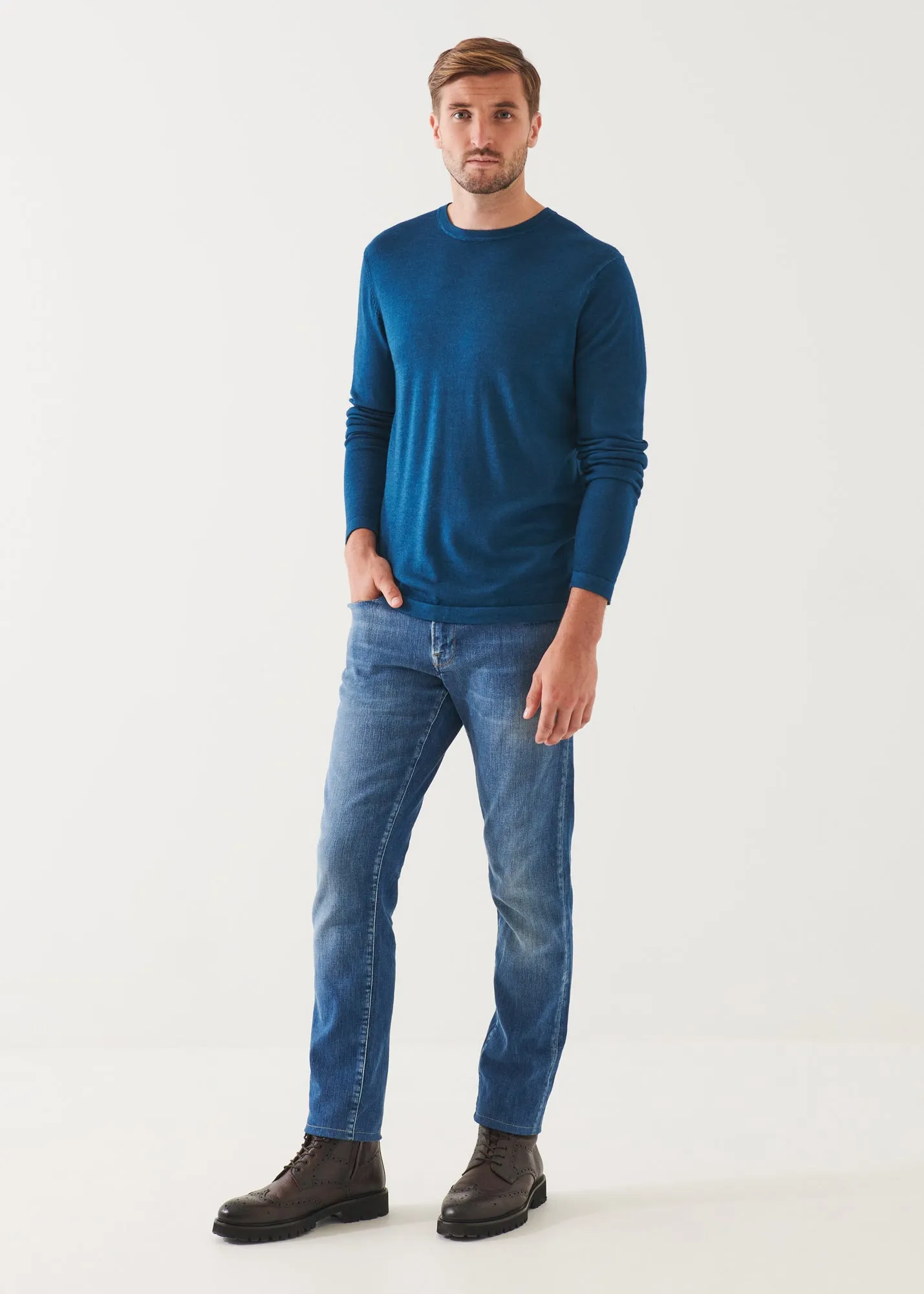 EXTRA-FINE MERINO VINTAGE WASH CREWNECK