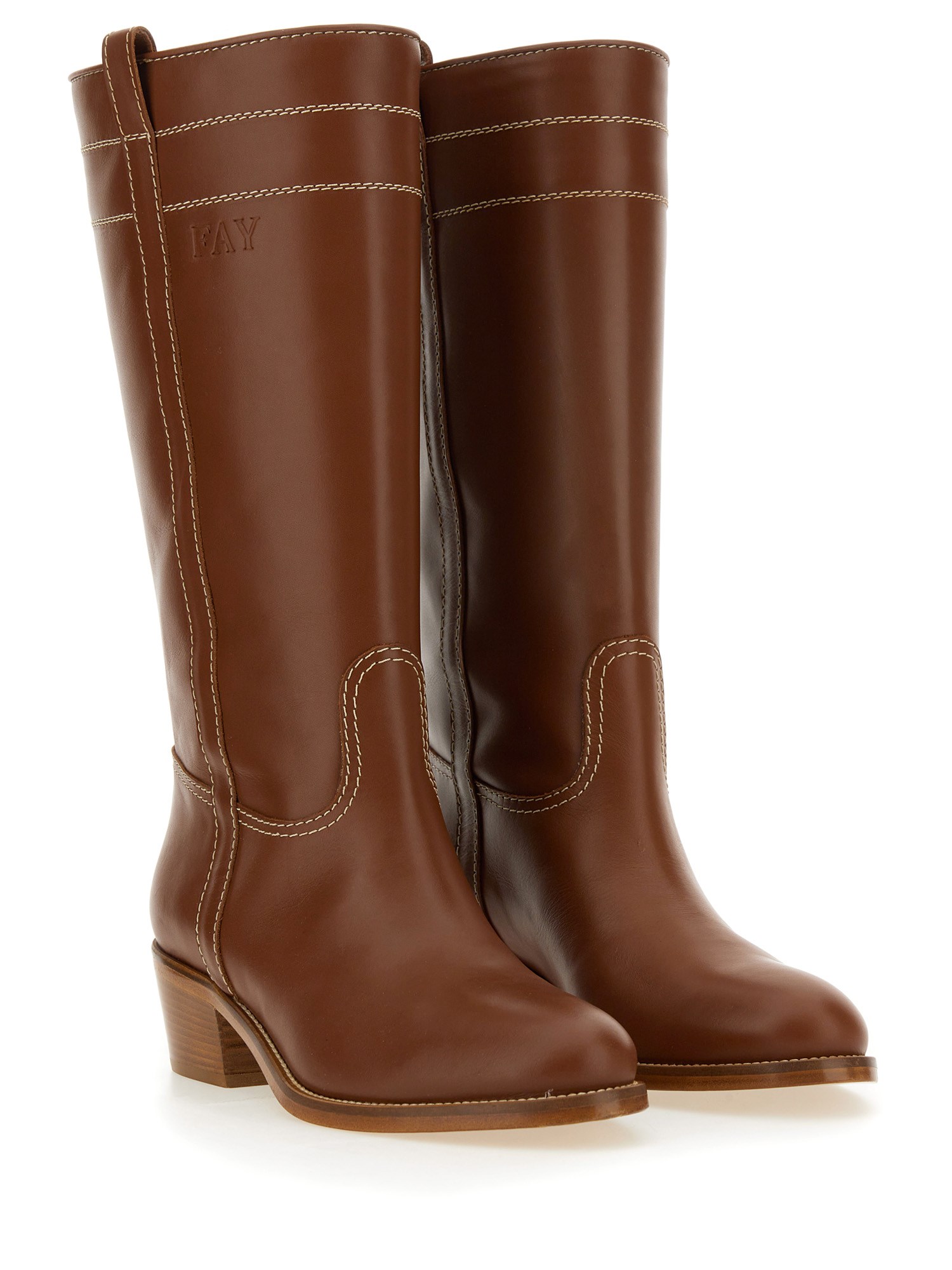 FAY    LEATHER BOOT