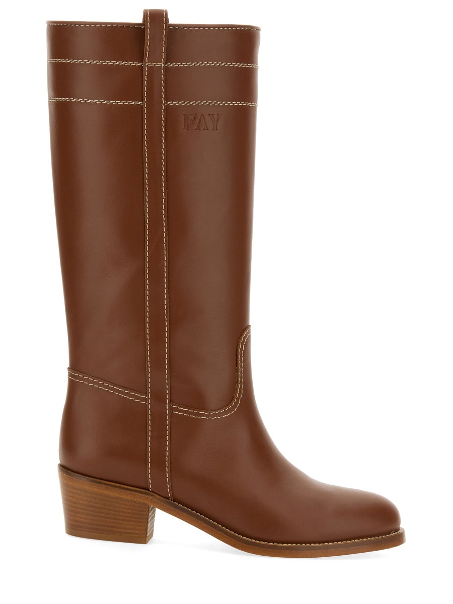 FAY    LEATHER BOOT