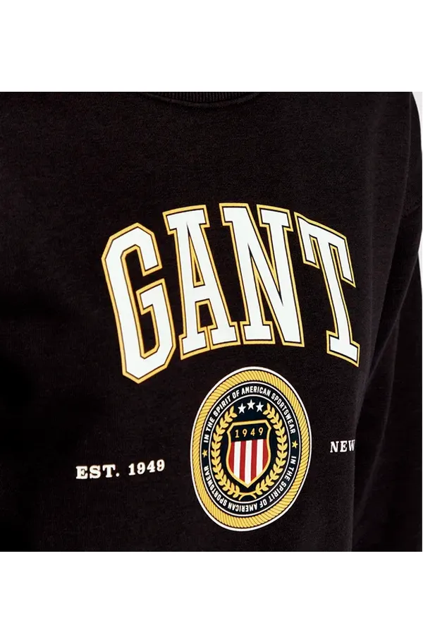 GANT Women Crest Logo Sweatshirt Black