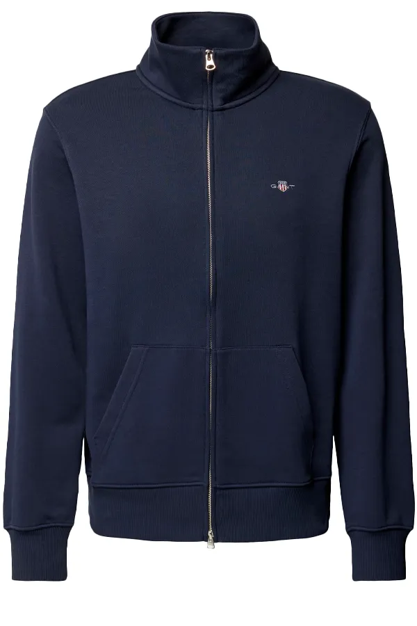 GANT Zip Cardigan Regular Navy