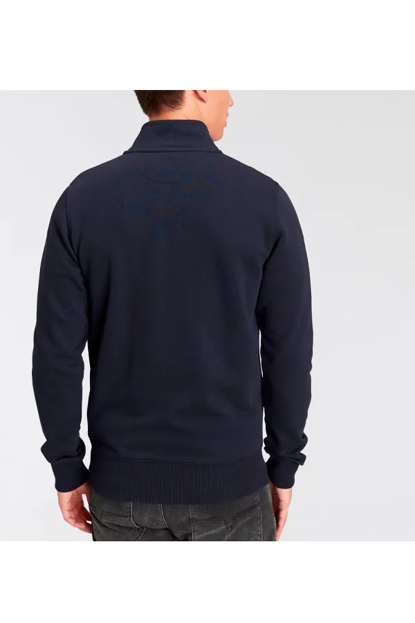 GANT Zip Cardigan Regular Navy