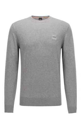 Hugo Boss Patch Cashmere Blend Knit Grey