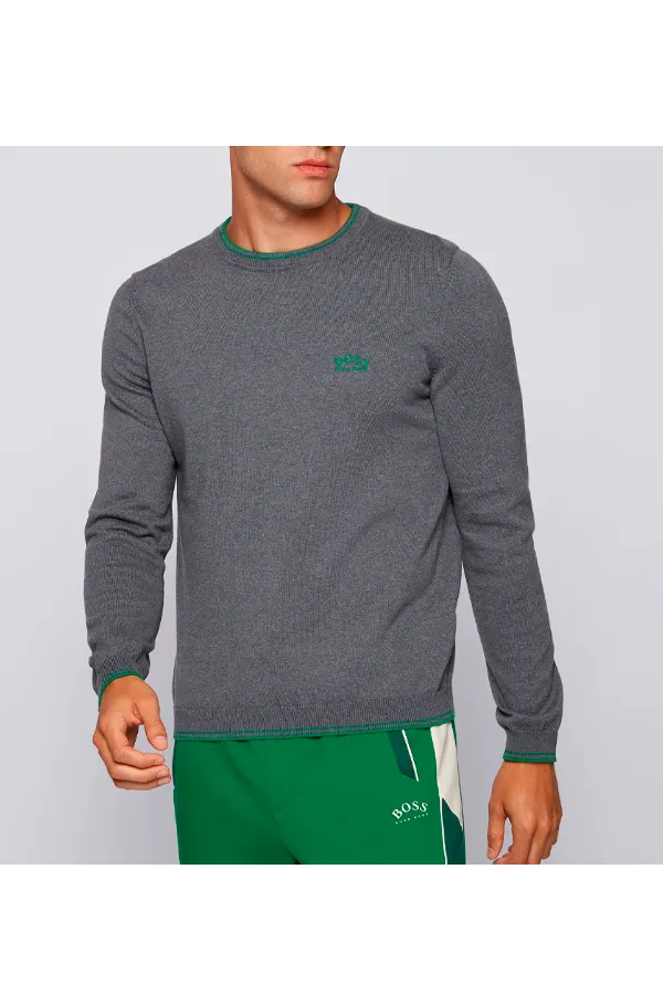 Hugo Boss Ritom Knitted Jumper Grey