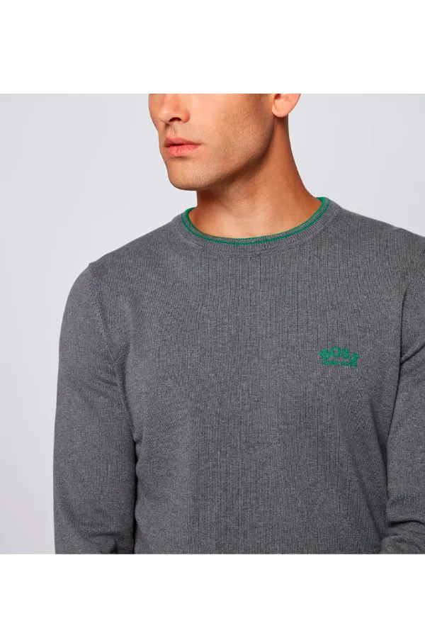 Hugo Boss Ritom Knitted Jumper Grey