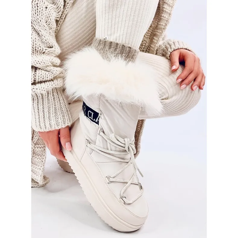 Kendals Beige fur snow boots