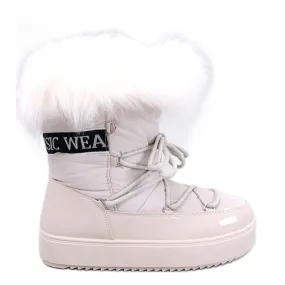 Kendals Beige fur snow boots