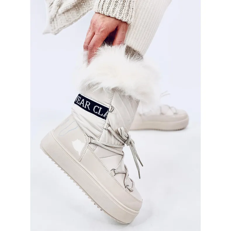 Kendals Beige fur snow boots