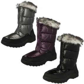 Ladies Reflex Fur Topped Snow Boots