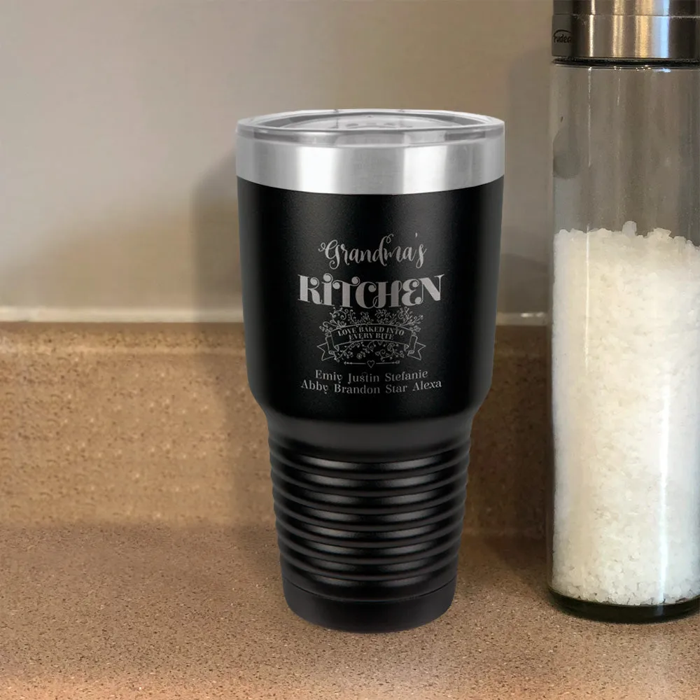 Love Baked Into Every Bite Personalized Stainless Steel Tumbler