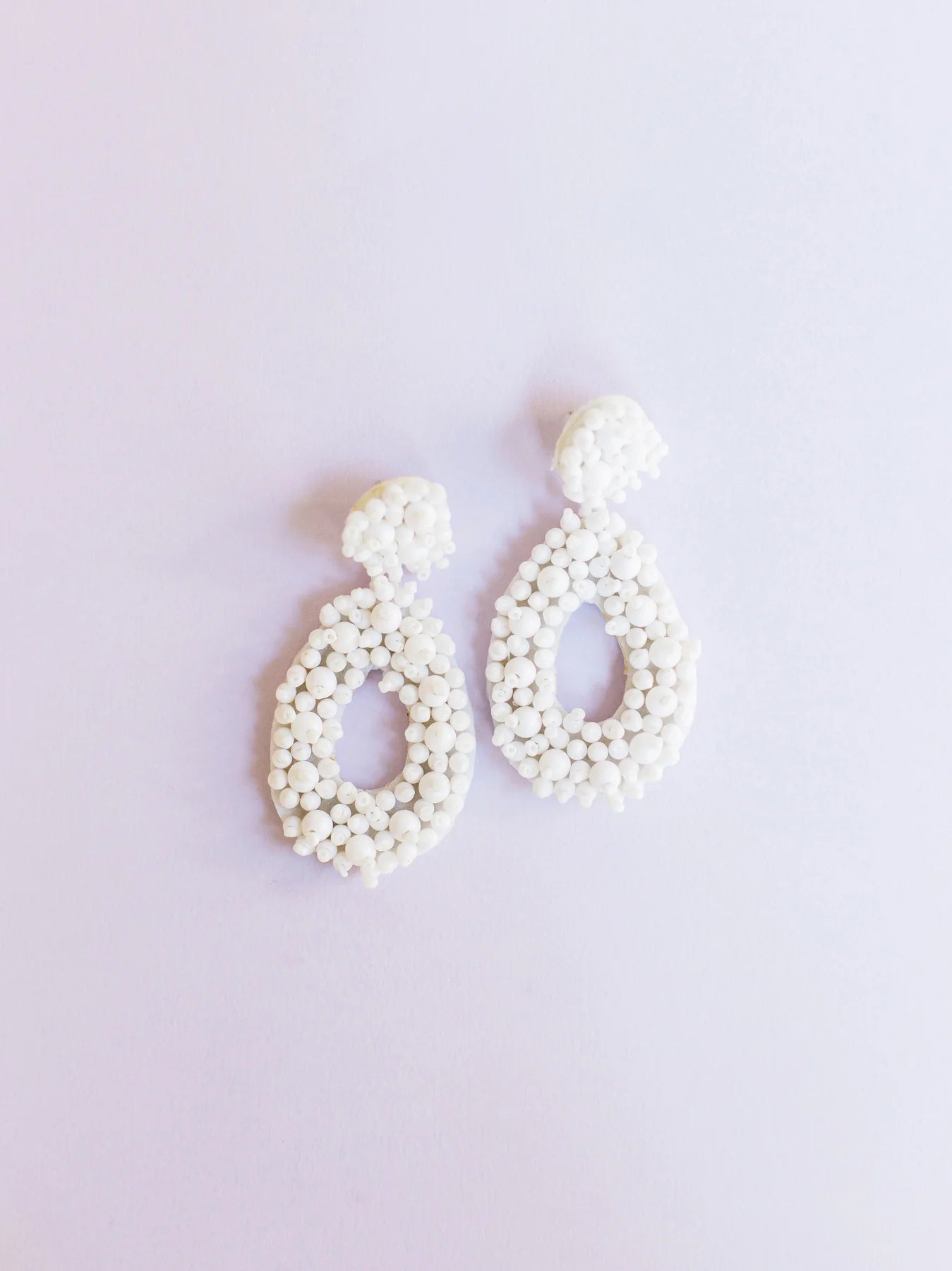 Melinda Earrings -White Michelle McDowell