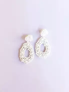 Melinda Earrings -White Michelle McDowell