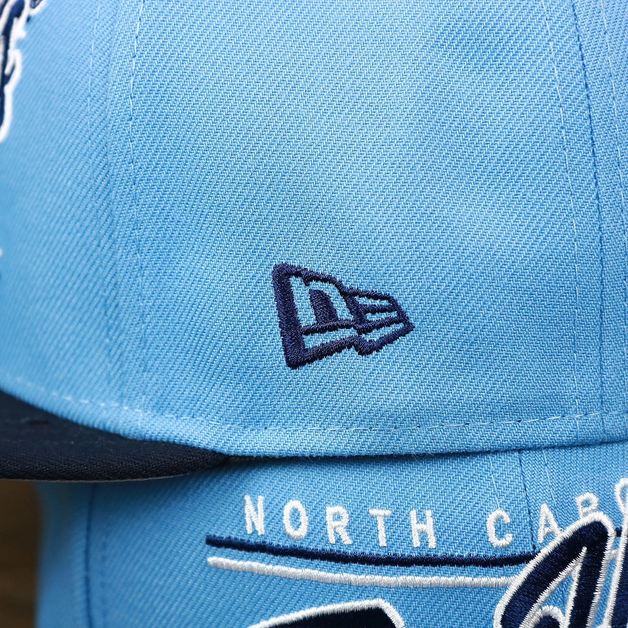 North Carolina Tar Heels Team Script Gray Bottom 9Fifty Snapback | Light Blue And Navy Blue Snap Cap