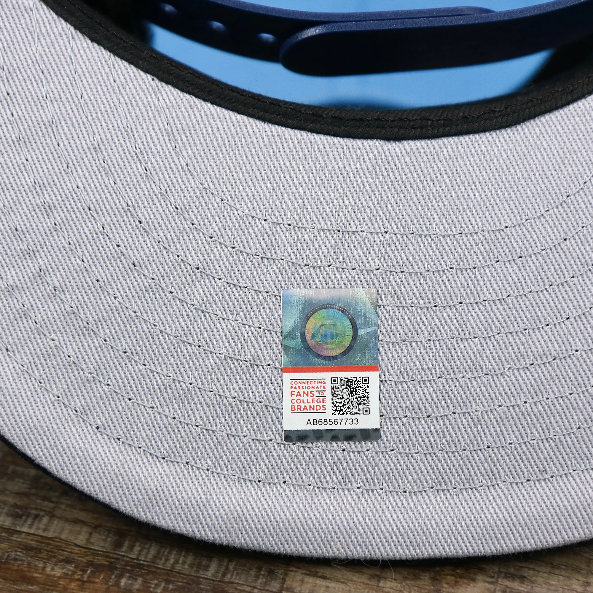 North Carolina Tar Heels Team Script Gray Bottom 9Fifty Snapback | Light Blue And Navy Blue Snap Cap