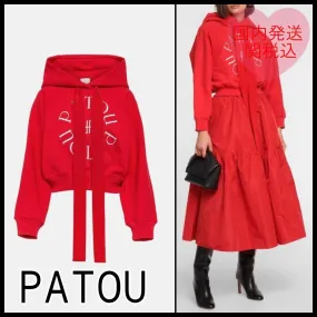 PATOU  |Long Sleeves Cotton Logo Hoodies & Sweatshirts