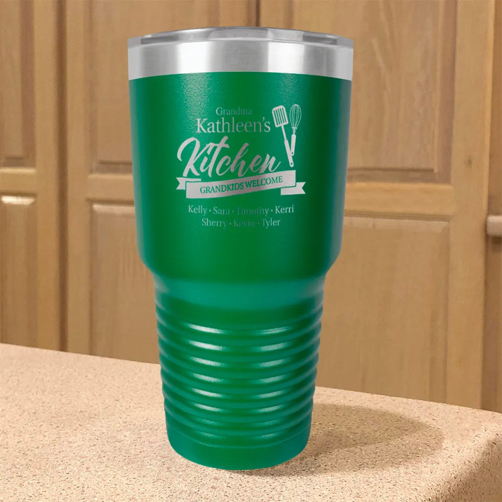 Personalized Stainless Steel Tumbler Grandkids Welcome