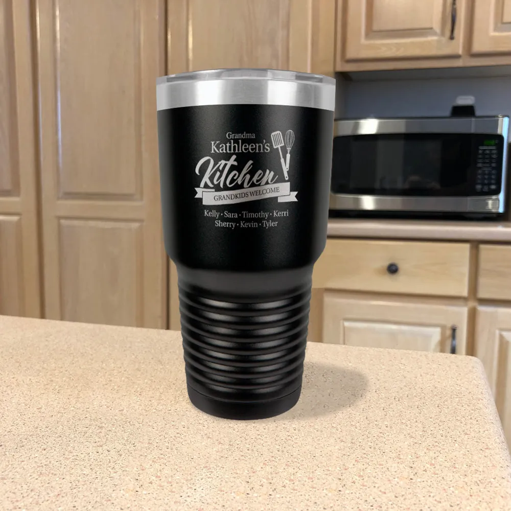 Personalized Stainless Steel Tumbler Grandkids Welcome