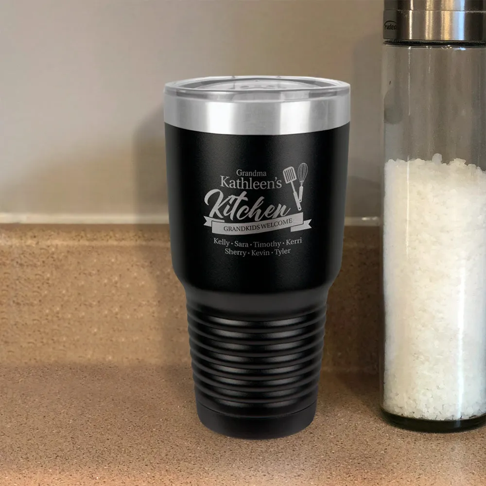 Personalized Stainless Steel Tumbler Grandkids Welcome